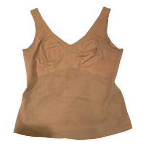 Honeylove LiftWear Tank Plus Size 2X Medium Support NO Removable Cups Beige